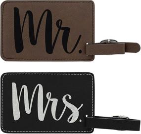 img 4 attached to 👜 Engraved Luggage Accessories: Perfect for Newlyweds' Anniversary & Matching Travel Treasures