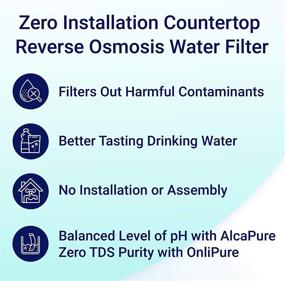 img 1 attached to 🚰 OnliPure Countertop Reverse Osmosis Water Filter by RKIN: High Capacity 4 Stage Technology for Purified ZERO TDS Water, Superior Taste. No Installation or Assembly Needed. Silver White.