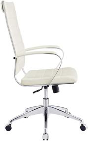 img 1 attached to 🪑 Modway Jive Ribbed High Back Tall Executive Swivel Office Chair in White - A Stylish and Comfortable Choice for Professionals