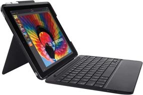 img 4 attached to 🔲 Logitech Slim Combo Case and Backlit Bluetooth Keyboard for iPad (5th & 6th Generation) - Black