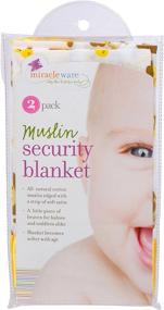 img 1 attached to 🦁 2 Pack of MiracleWare Muslin Security Blanket featuring Giraffes and Lions