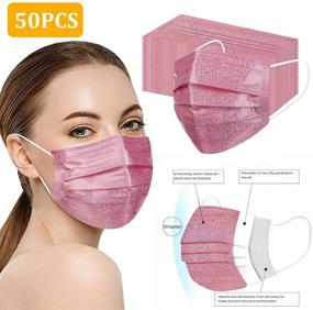 img 1 attached to Reflective Disposable Face_Masks Breathable Protective