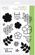 🌸 gina k. designs stampnfoil clear stamps - where flowers bloom: a therm o web collaboration logo