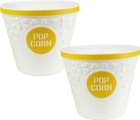 img 4 attached to 🍿 Hutzler Yellow Popcorn Bucket Set