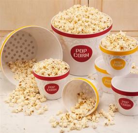 img 1 attached to 🍿 Hutzler Yellow Popcorn Bucket Set