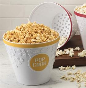 img 3 attached to 🍿 Hutzler Yellow Popcorn Bucket Set