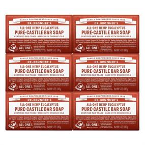 img 4 attached to 🧼 Dr. Bronner’s Eucalyptus Pure-Castile Bar Soap 6-Pack (5oz) - Organic Oils, Face, Body, Hair - Gentle, Moisturizing