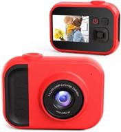 📷 kids camera for girls and boys - 2.0 inch screen, 24mp, 1080p video, camcorder, mp3 games, children cartoon selfie cameras toys for gifts - includes 32gb memory card logo