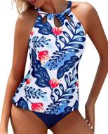 stylish yonique printed backless bathing swimsuit for women's clothing logo