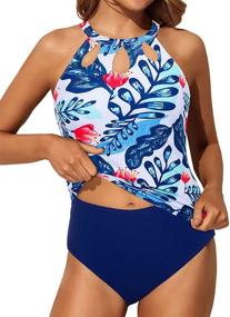 img 2 attached to Stylish Yonique Printed Backless Bathing Swimsuit for Women's Clothing