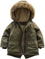 🧥 cosy and stylish: mallimoda cotton padded hooded jacket in navy logo