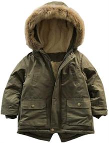 img 3 attached to 🧥 Cosy and Stylish: Mallimoda Cotton Padded Hooded Jacket in Navy