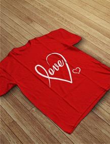 img 1 attached to 👚 Girls' Clothing: Tstars Cursive Valentines Fitted T-Shirt for Tops, Tees & Blouses