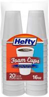 🥤 hefty foam cups - 16oz, 20 count (12 packs), total of 240 cups logo