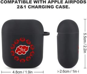 img 3 attached to Чехол Akatsuki Logo AirPods Силиконовый защитный кожаный чехол для Airpods Case 2 & Amp