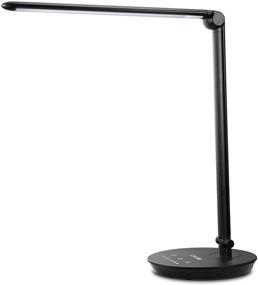 img 4 attached to 💡 Black Consciot LED Desk Lamp - 12W, Dimmable & Adjustable, Touch Control, 5 Lighting Modes, 7 Brightness Levels, Timer, 5V/2.1A USB Charging Port (ATL002-US-V1)