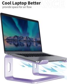 img 1 attached to Soundance Purple Laptop Stand - Aluminum Computer Riser, Ergonomic 💜 Elevator for Desk, Metal Holder Compatible with 10-15.6 Inches Notebook Computers