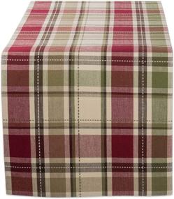 img 4 attached to 🏞️ DII CBBB01335 Cotton Table Runner for Various Occasions, Homespun Plaid, 13"x72", 1 Unit