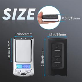 img 1 attached to ⚖️ Digital Pocket Scale 200g/ 0.01g - Mini Portable Gram Scale - Car Key Shape with Battery - Ideal for Jewelry, Herb, Food (1 Piece)