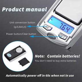 img 2 attached to ⚖️ Digital Pocket Scale 200g/ 0.01g - Mini Portable Gram Scale - Car Key Shape with Battery - Ideal for Jewelry, Herb, Food (1 Piece)