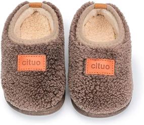 img 2 attached to 🏠 Kannior Kids House Indoor Soft Slippers – Non-Slip Rubber Texture Sole Socks for Winter Warmth – Toddler Boys and Girls Shoes