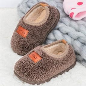 img 3 attached to 🏠 Kannior Kids House Indoor Soft Slippers – Non-Slip Rubber Texture Sole Socks for Winter Warmth – Toddler Boys and Girls Shoes