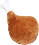 🍗 fluffy chicken leg pillow: soft stuffed drumstick toy for kids- thanksgiving day gift, 24-inch turkey leg plushie logo