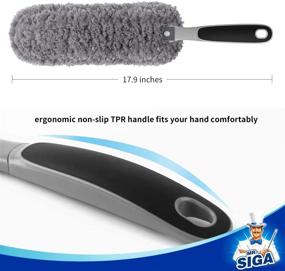 img 3 attached to 🧹 Efficient and Washable MR.SIGA Lint Free Microfiber Duster for Household Cleaning