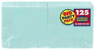 125 шт. бумажные салфетки для напитков robin's egg blue big party pack - яркая и стильная посуда для особых случаев. логотип