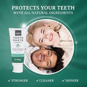 img 3 attached to 🌿 SprinJene Natural Toothpaste with Hemp-Derived Fluoride-Free Formula - 4 Packs