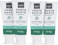 🌿 sprinjene natural toothpaste with hemp-derived fluoride-free formula - 4 packs logo