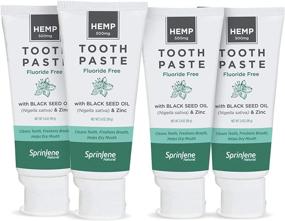 img 4 attached to 🌿 SprinJene Natural Toothpaste with Hemp-Derived Fluoride-Free Formula - 4 Packs