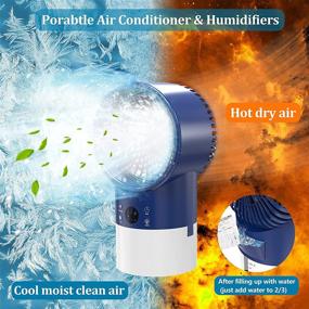 img 3 attached to 🌬️ Personal Portable Air Conditioner - Mini AC Fan with Timer, 3 Quiet Speeds, Air Humidifier & Mist for Home, Office, Room