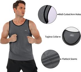 img 1 attached to 🏋️ KPSUN Men's Quick Dry Tank Tops: Ultimate Performance for Fitness, Gym, Workout, Running, and More!