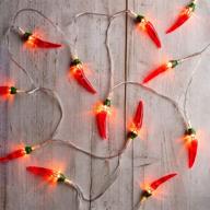 🌶️ vibrant red chili pepper led string lights by lights4fun, inc.: battery powered for indoor & outdoor décor логотип