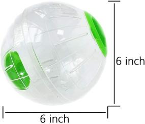 img 2 attached to 🐹 Premium 6'' Hamster Exercise Ball: Fun and Safe Running Toy for Small Animals - Transparent Ball for Mice, Rats, and Hamsters