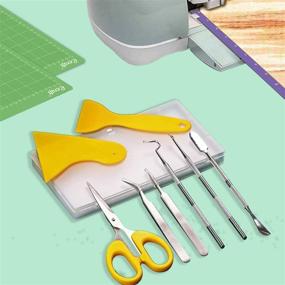 img 3 attached to 🔧 Efficient Vinyl Weeding Craft Tool Set: 8-Piece Kit with Tweezers, Spatula, Weeders, Scraper, and Scissor for Cricut/Silhouettes/Cameos/Weeding Vinyl/Splicing