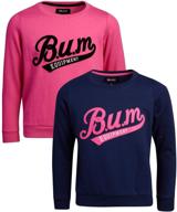 👧 b.u.m. equipment girls' active fleece pullover hoodie sweatshirt - set of 2 logo