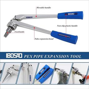 img 1 attached to 🛠️ IBOSAD PEX Pipe Expander Tool Kit - 1/2&#34;, 3/4&#34;, 1&#34; Expansion Heads for Propex/Wirsbo/Uponor - ASTM F1960 Standard PEX Coupling Fitting - Radiant Heat Compatible