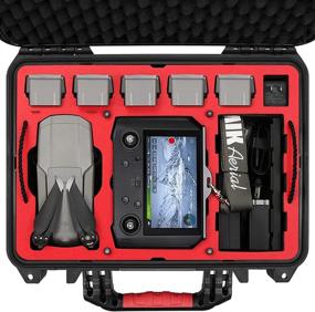 img 4 attached to 🚁 SYMIK P380-MA2DL Dual Layer Waterproof Hard Carrying Case for DJI Air 2S / Mavic Air 2 Drone/Fly More Combo with Smart Controller or Stock RC; Suitable for Tablet Holder, Landing Pad &amp; iPad; Ultimate Protection