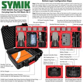 img 2 attached to 🚁 SYMIK P380-MA2DL Dual Layer Waterproof Hard Carrying Case for DJI Air 2S / Mavic Air 2 Drone/Fly More Combo with Smart Controller or Stock RC; Suitable for Tablet Holder, Landing Pad &amp; iPad; Ultimate Protection