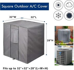 img 3 attached to 🌬️ BOLTLINK Outdoor Air Conditioner Covers - Fits Units up to 32 x 32 x 28 inches - AC Unit Cover for Better Protection