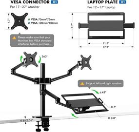 img 2 attached to 🖥️ Adjustable Dual Computer Monitor Mount OL 10T B