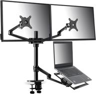 🖥️ adjustable dual computer monitor mount ol 10t b logo