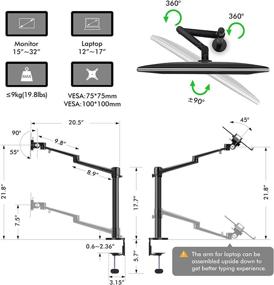 img 1 attached to 🖥️ Adjustable Dual Computer Monitor Mount OL 10T B