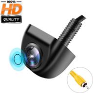 📷 ip69k waterproof car backup camera - 170° super wide angle rear view camera with hd night vision - universal vehicle reverse camera for truck suv rv van (black) logo