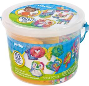 img 4 attached to 🎨 Набор бисера Perler Tie Dye Colors Beads Bucket: 5000 штук для ярких и творческих ремесел