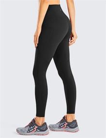 img 2 attached to CRZ YOGA Women's Workout Leggings - High Waisted Yoga 🩲 Leggings with Pockets, Tummy Control, and Naked Feeling Technology (23'', 25'', 28'')