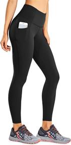 img 3 attached to CRZ YOGA Women's Workout Leggings - High Waisted Yoga 🩲 Leggings with Pockets, Tummy Control, and Naked Feeling Technology (23'', 25'', 28'')