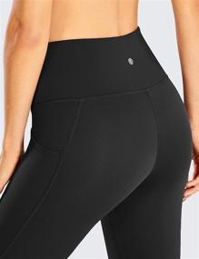 img 1 attached to CRZ YOGA Women's Workout Leggings - High Waisted Yoga 🩲 Leggings with Pockets, Tummy Control, and Naked Feeling Technology (23'', 25'', 28'')